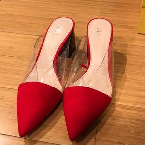 Red Zara Mules